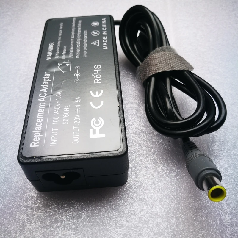 10 шт. 20V 4.5A 90W зарядное устройство для ноутбука Lenovo B560 B570 B580 B940 M490 T420s T430s Thinkpad X61 T61 R61