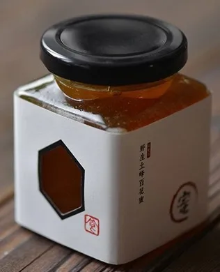 Glass bottles of pickles fermented bean curd sauce bottle glass storage tank seal jam jars honey |