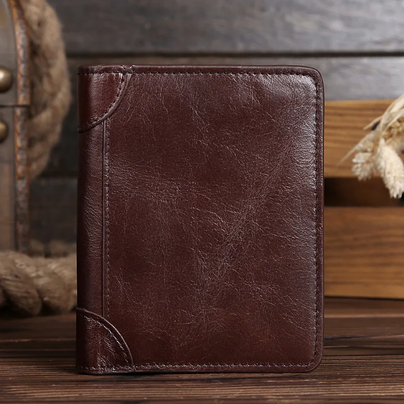 Мужские короткие кошельки из натуральной коровьей кожи клатч в деловом стиле