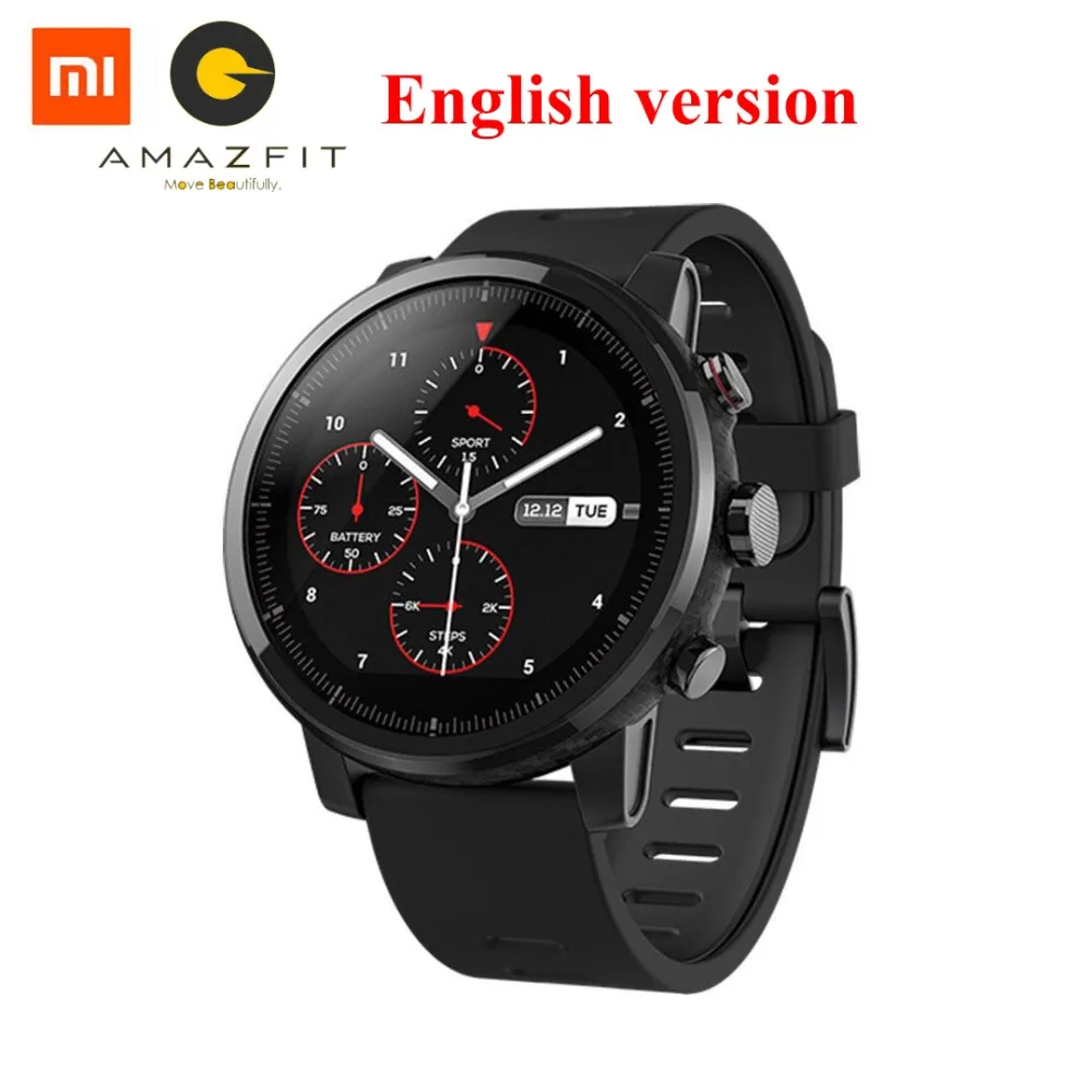 Оригинальные Смарт часы Xiaomi Huami Amazfit Stratos 2 Bluetooth gps PPG Heart Monior 5ATM Водонепроницаемая