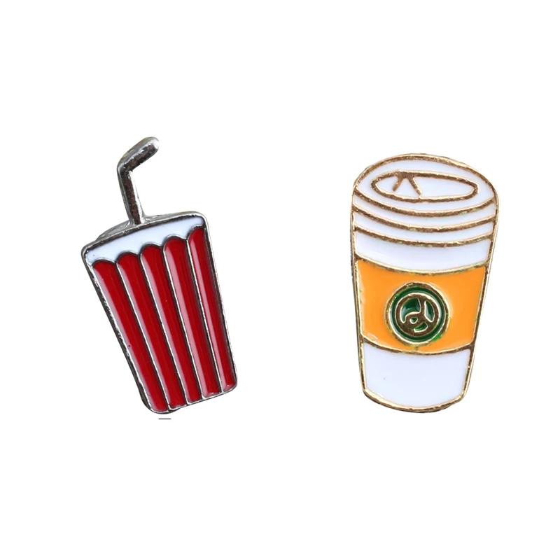Модные брошь мультфильм Мини Кофе чашки 2 стиля эмаль контактный рюкзак