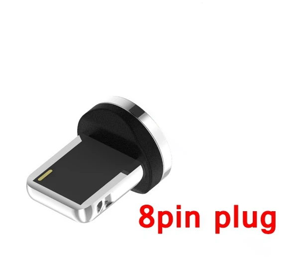 8pin-Plug-Only Новые 3 в 1 Многофункциональный магнитный кабель для зарядки телефона Тип-C эффектом приближения C зарядкой Micro-USB 8-Pin Супер Магнитная Адсорбция w/светодиодный - Цвет: 8pin-Plug-Only
