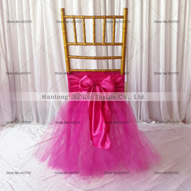 5pcs New Desgin TuTu Tulle Chiavari Tutu Chaiur Skirt Wooden Chair Cover For Birthday Use Party | Дом и сад