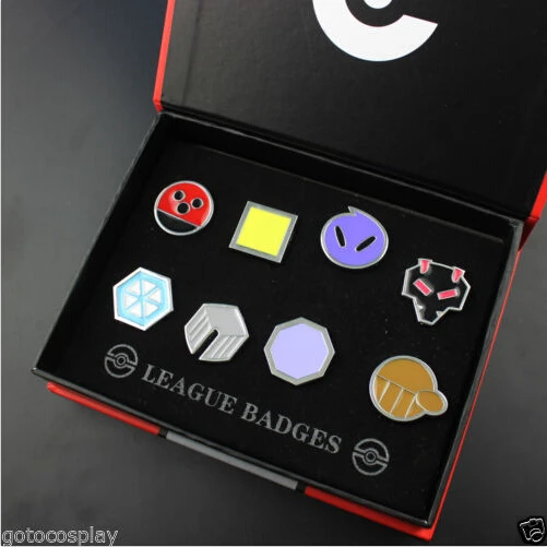 10 шт. Pocket Monster Pokemon kento металлический значок Лиги Pip Gen Red Cosplay Prop коллекция набор