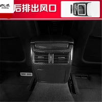 3pcslot abs carbon fiber grain rear air cconditioning outlet decoration cover for 2016 2018 cadillac ats
