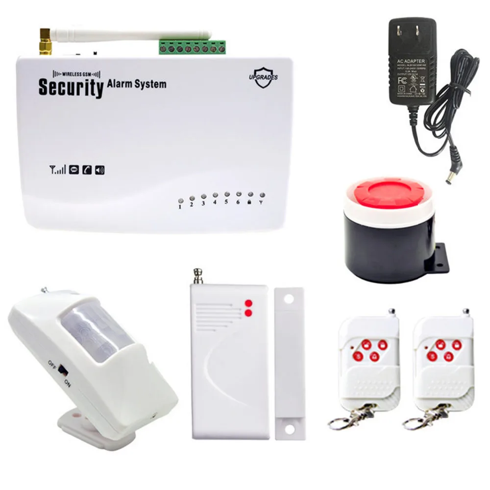 

GSM сигнализация для домашней системы безопасности Беспроводная PIR/датчик двери антенна охранная сигнализация домашняя сигнализация Систем...
