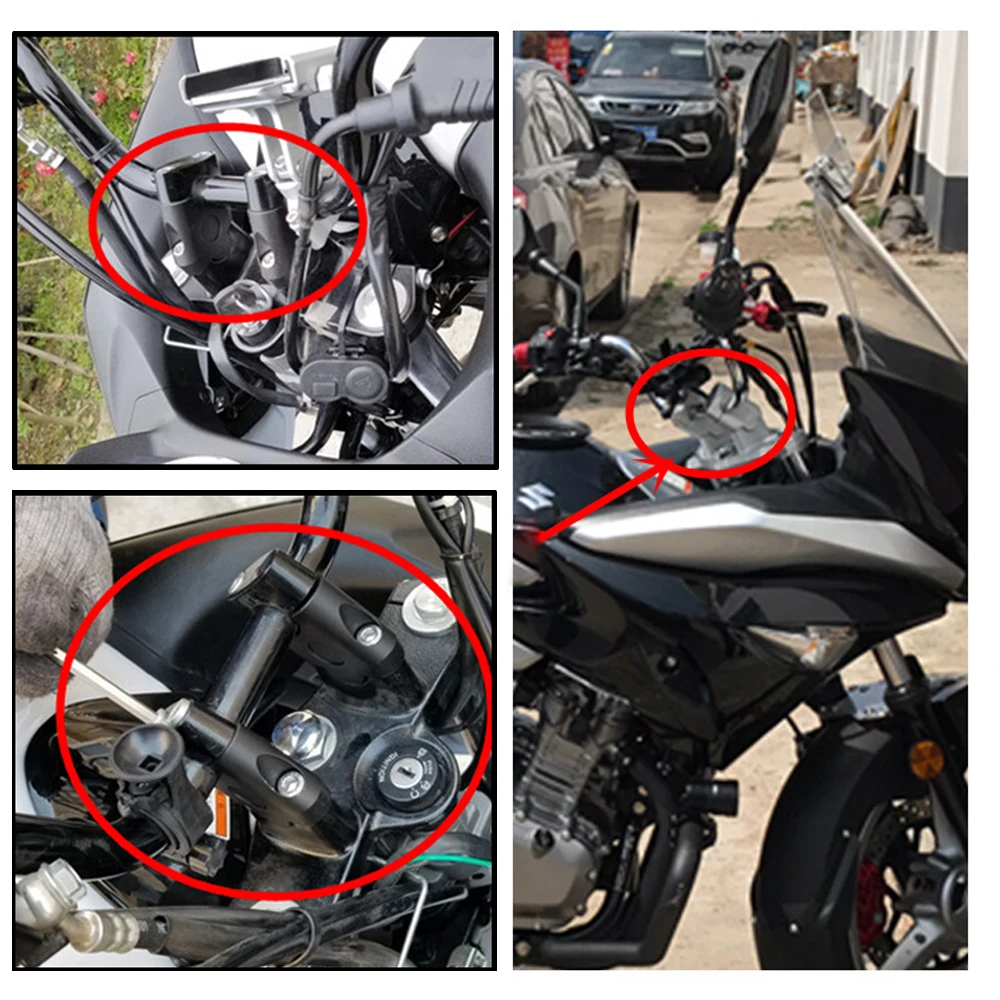 Конус установки ручки из алюминиевого сплава CNC для Мотоцикла Suzuki DL650 DL1000 V
