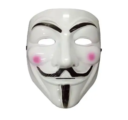 Entertainment V-shaped mask Movie theme V-mask - V stranger yellow white face | Тематическая одежда и униформа