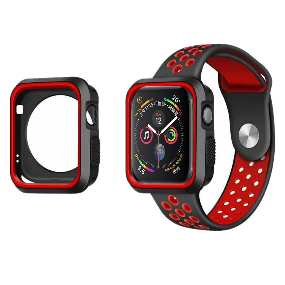 Чехол для apple watch 4, 3, 5, 44 мм, 40 мм, iwatch series 3, 2, 1, 42 мм, 38 мм, защитный силиконовый защитный чехол