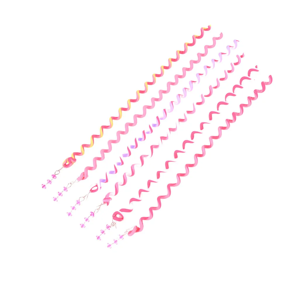 Спиральная вращающаяся винтовая шпилька для детей щипцы завивки волос наклейка