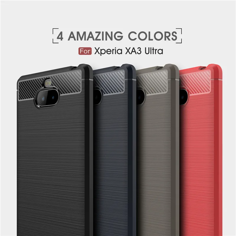 For Sony Xperia XA3 Ultra Case Luxury Armor Rubber Phone Silicone Cover SONY Capa |