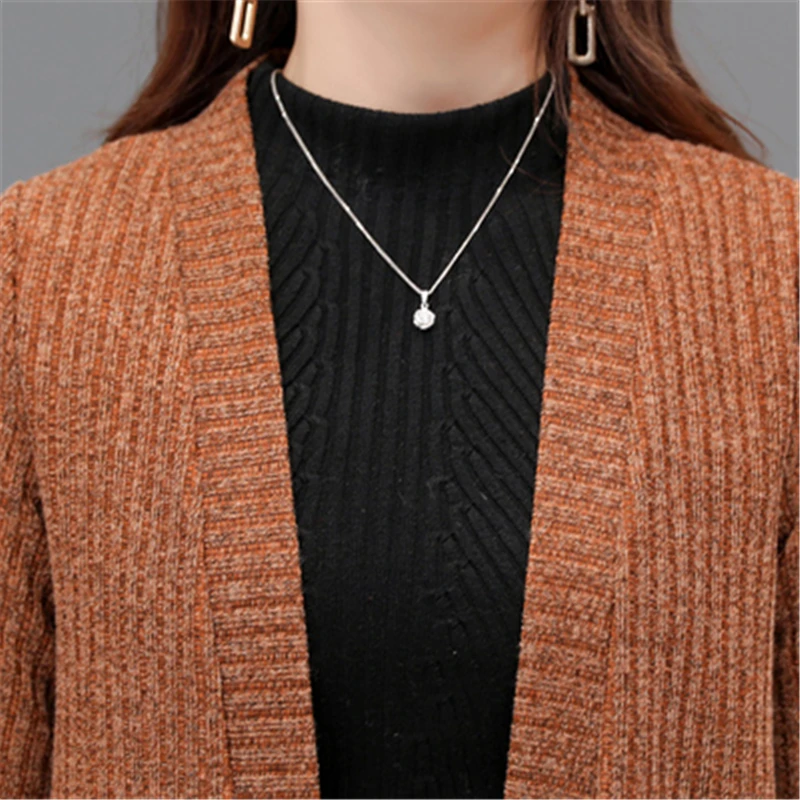 Свитер женский толстый теплый длинный вязаный 2019 |