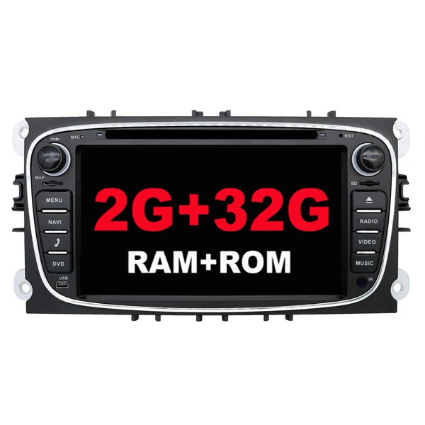 Black 2G 32G 8 ядер в тире Android 9,0 для ford для focus 2 mondeo 2Din Автомагнитола gps Навигация DVD плеер стерео видеокамера BT автомобильный ПК CD WiFi парковка - Цвет: Black 2G 32G