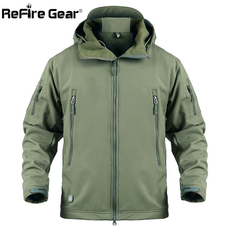ReFire Gear армейская тактическая куртка мужская софтшелл Водонепроницаемый
