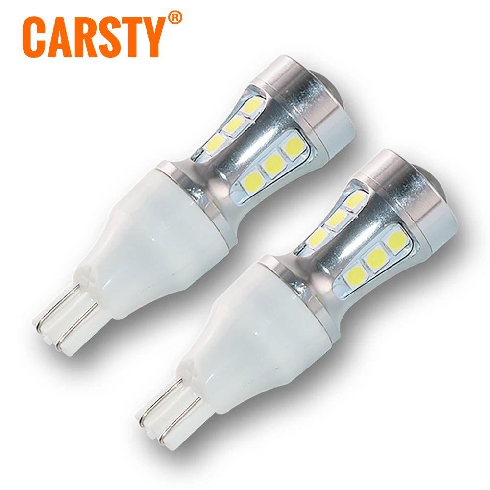 Carsty 2 шт. T15 W16W Led Canbus OBC без ошибок 3030 15 SMD Неполярность для универсального