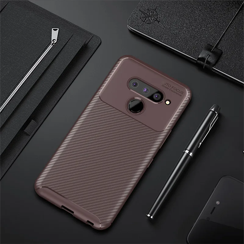 Для LG G8 чехол thinq conque TPU мобильный телефон мягкий углеродный fundas углеродное
