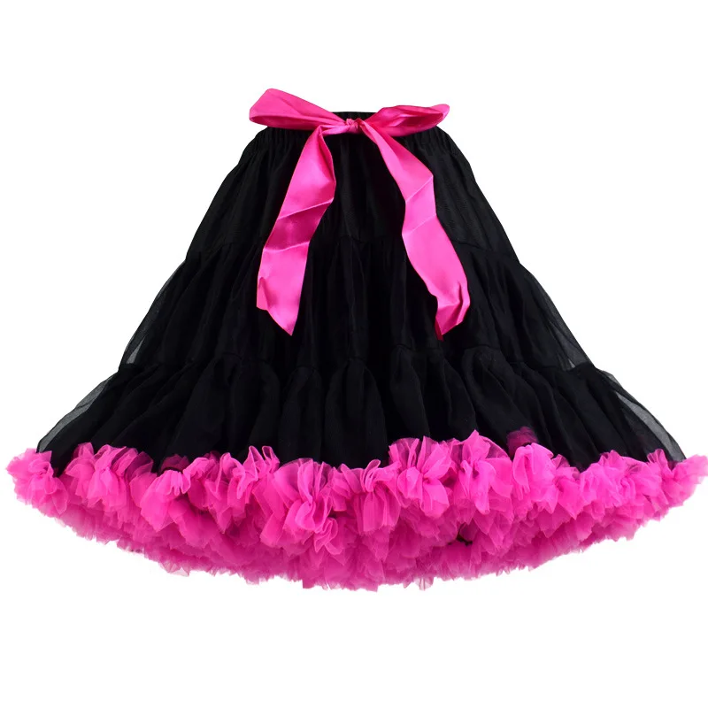 black rose red Новинка; юбка-пачка принцессы для девочек; юбка-американка; пышные Детские балетные юбки; вечерние фатиновые юбки для танцев; Рождественский подарок - Цвет: black rose red