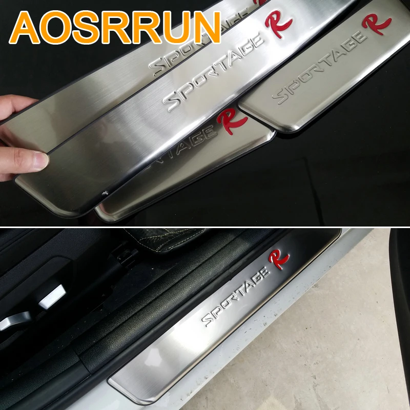 AOSRRUN для Kia Sportage SL 2011 2014 3GEN Накладка на порог из нержавеющей стали автомобильные