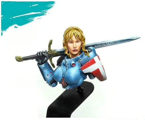 

1/16 The Joan of ancient woman with sword Soldier bust toy Resin Model Miniature Kit Unassembly Unpainted Historical