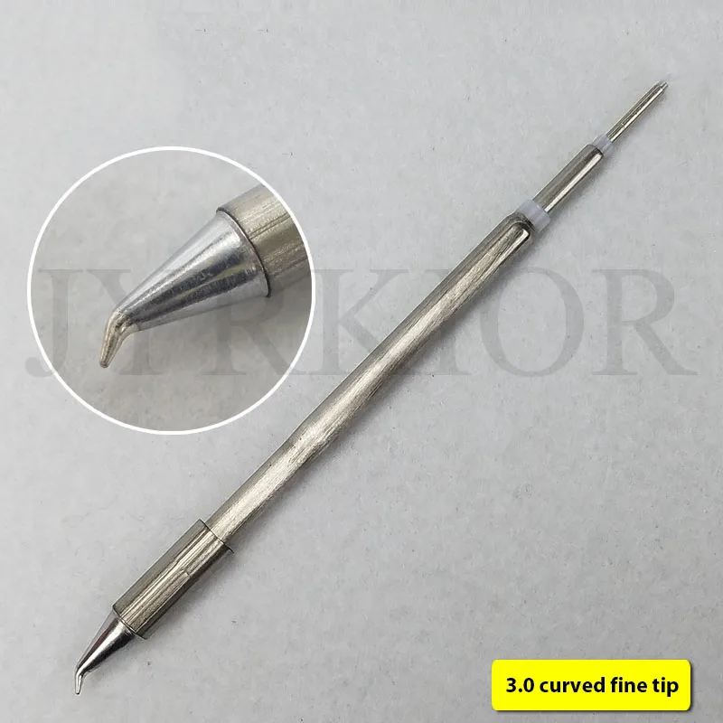 3.0 Curved point Tip Jyrkior электрический паяльник сварочные наконечники для T12-11 цифровая Бессвинцовая паяльная станция сменная сварочная насадка - Цвет: 3.0 Curved point Tip
