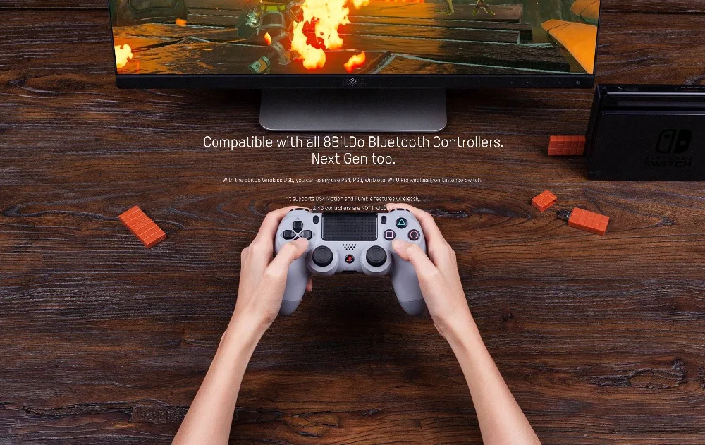 Беспроводной bluetooth адаптер 8 битдо USB для ПК Mac Raspberry Pi Nintendo Switch поддержка PS4 PS5 Xbox One