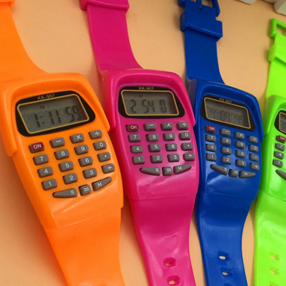 

NOYOKERE Calculating Digital Calculator With LED Watch Function Casual Silicone Sports For Kids Children Multifunction