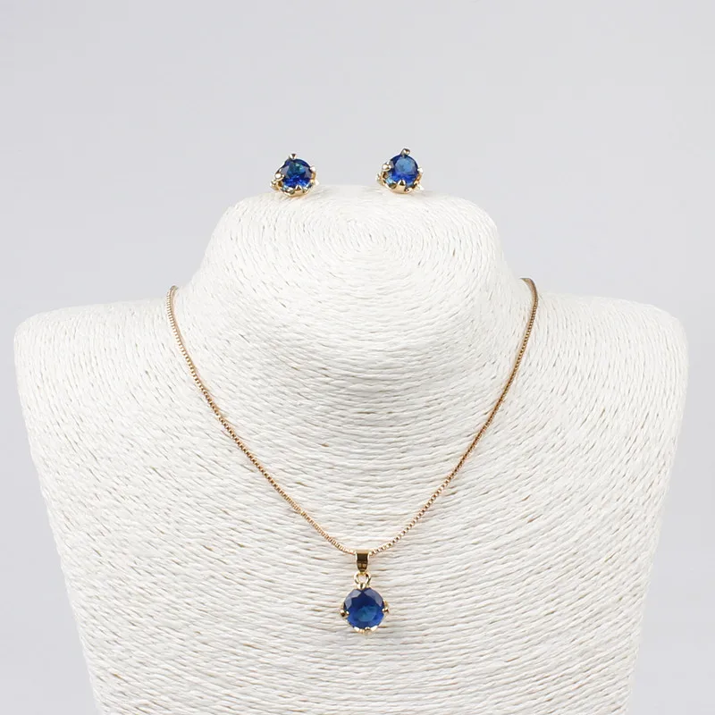 Fancyde Girl environmental New Fashion Women's Rose Gold Color Jewelry Sets For Women 4 Necklace With Earrings Ring | Украшения и