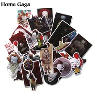 homegaga 24pcs horror clown sticker for laptop luggage skateboard motorcycle home decoration styling vinyl album decals d1193