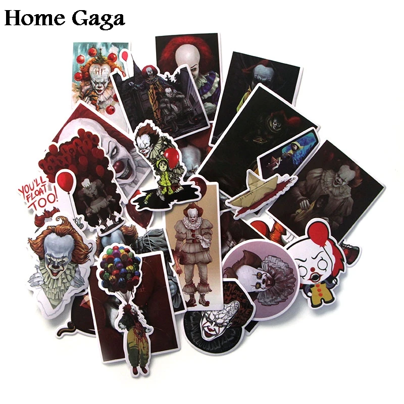 Homegaga 24 шт. стикер ужаса клоуна для ноутбука багаж скейтборд мотоцикл украшение