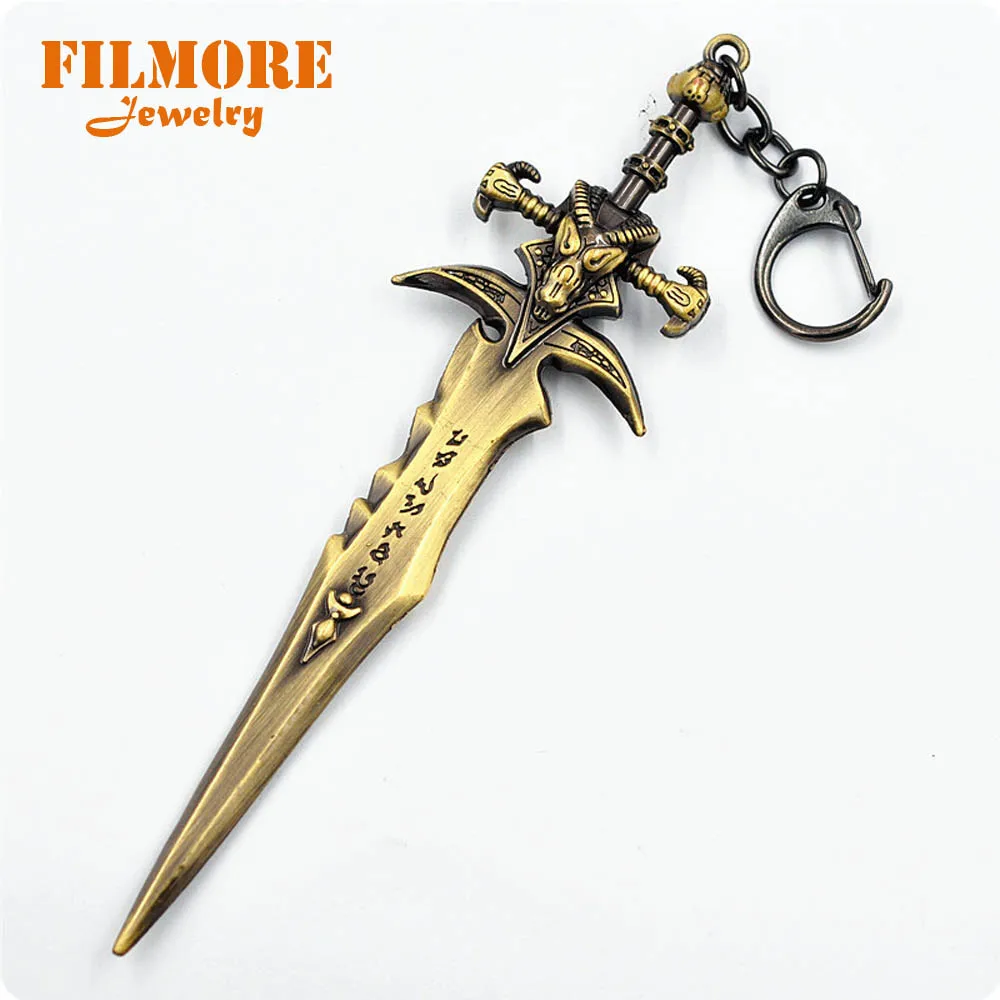 2018 Горячая игра Frostmourne брелок в виде меча Lich King Артас кулон оружие 15 см Косплэй меч