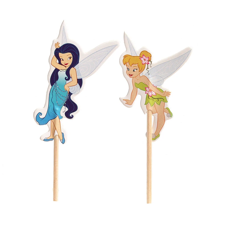 24 шт./лот Очаровательная летающая фея Динь топпер для кексов выбор принцессы