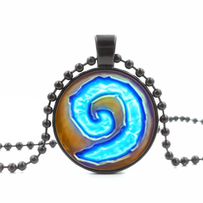 WoW World of Warcraft ожерелья и кулоны стеклянный кулон из Hearthstone черная цепочка бисера