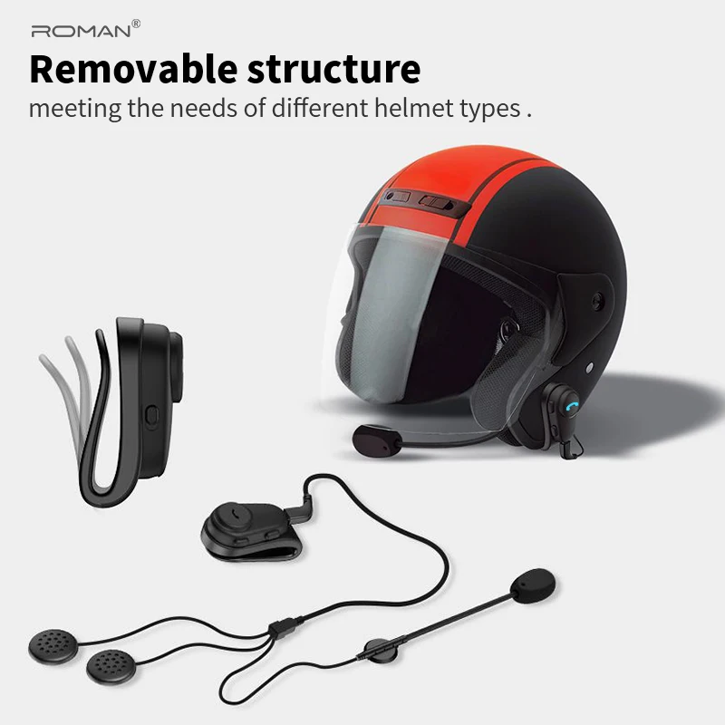 Гарнитура для мотоциклетного шлема ROMAN M2 Bluetooth гарнитура с защитой от помех