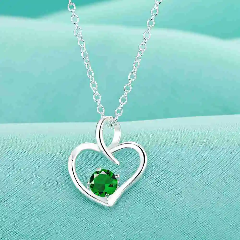 Оптовая продажа серебряное ожерелье с подвеской бесплатная доставка модное