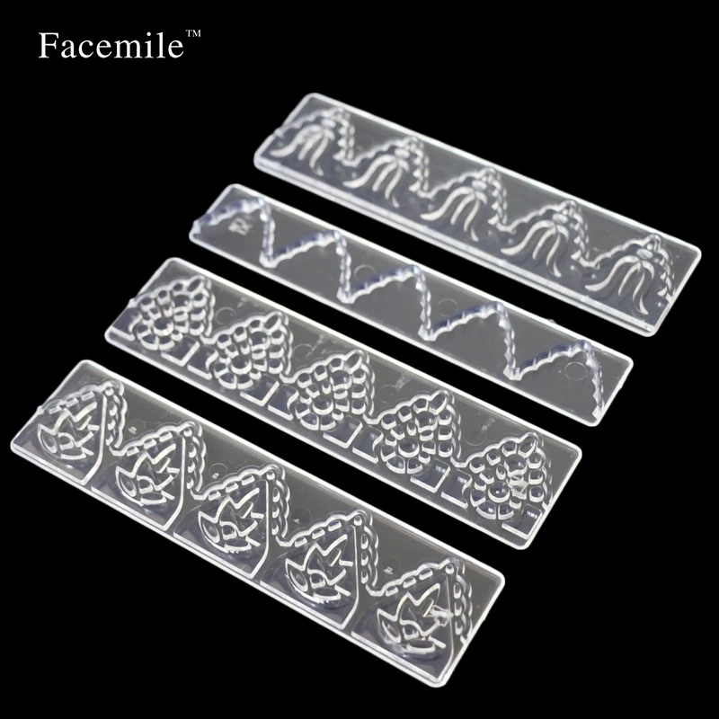 Facemile 4 шт./компл. набор инструментов для украшения торта помадки оборки ленты