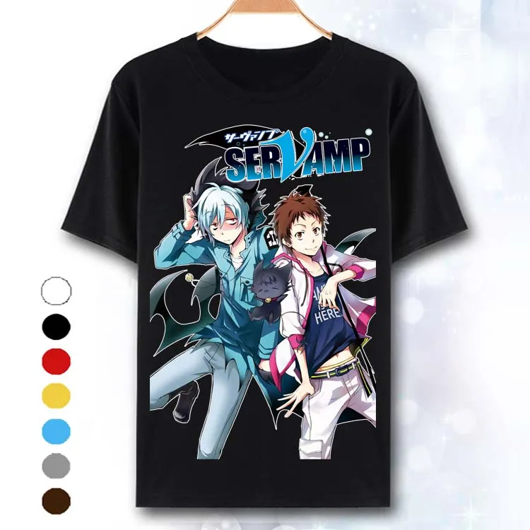 Новая футболка SERVAMP для косплея, футболка из японского аниме Shirota Mahiru, футболка из терилена с коротким рукавом, летние топы, футболки - Цвет: 06
