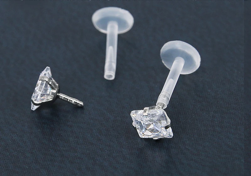 Bioflex Labret Tragus helix губы Монро Бар с хирургической стальной зубец кубический циркон 4 шт./партия