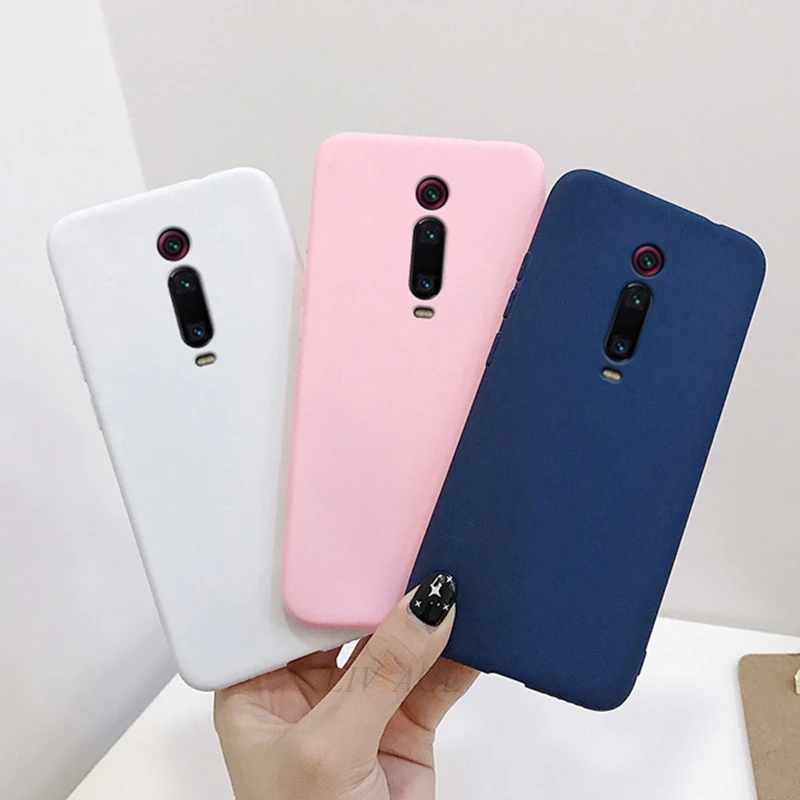 Чехол для xiaomi mi 9t pro redmi k20 7a однотонный силиконовый чехол карамельных цветов милый