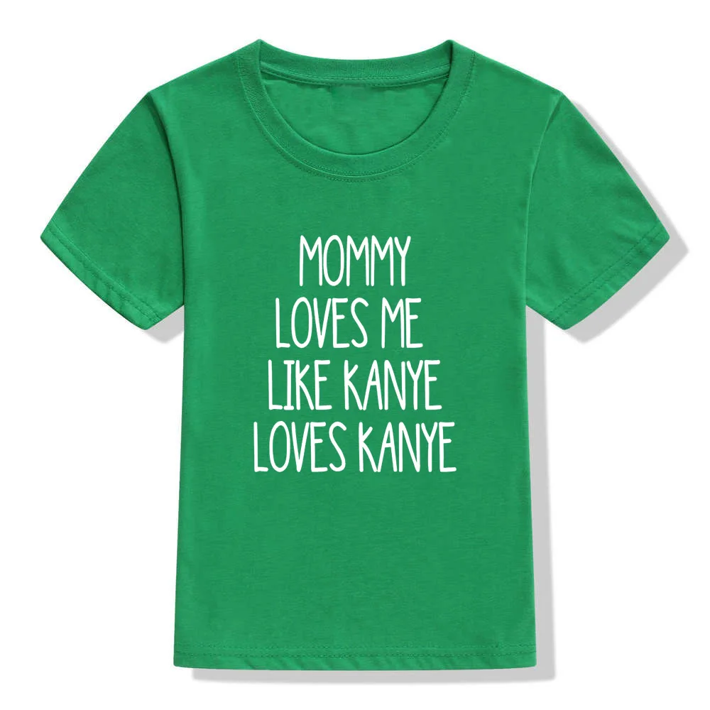 Mommy Loves Me/стильные футболки; летняя Милая Детская футболка с короткими рукавами; модные крутые топы для детей; футболки для малышей; футболка с рисунком - Цвет: 47C2-KSTGN-