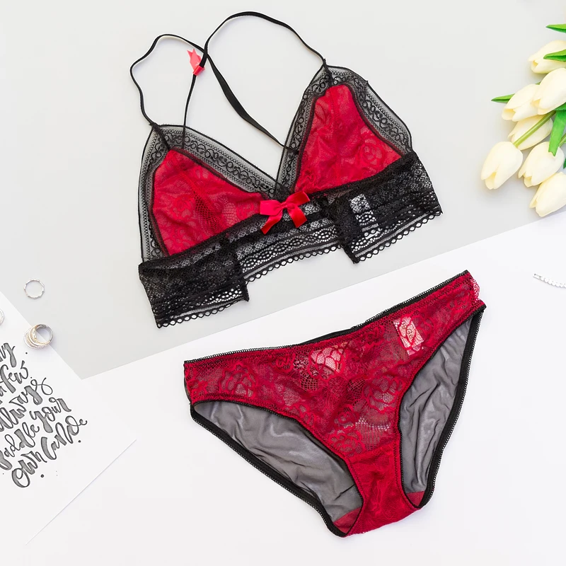 2018 Новое поступление бюстгальтер без косточек женское нижнее белье и трусики