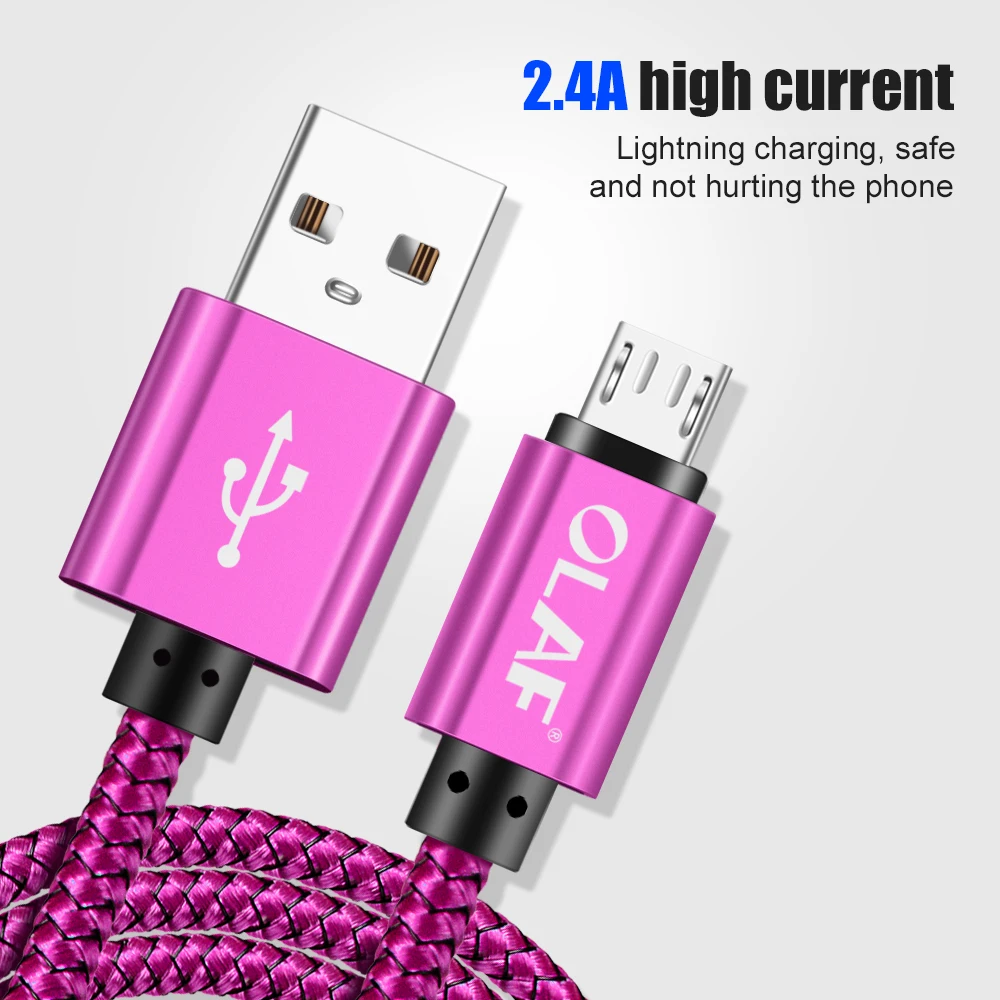 Кабель Micro USB Olaf кабель для быстрой зарядки Huawei Xiaomi Samsung Android шнур передачи данных |