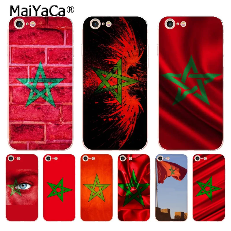 Классический чехол для телефона MaiYaCa с флагом Марокко и геометрическим принтом