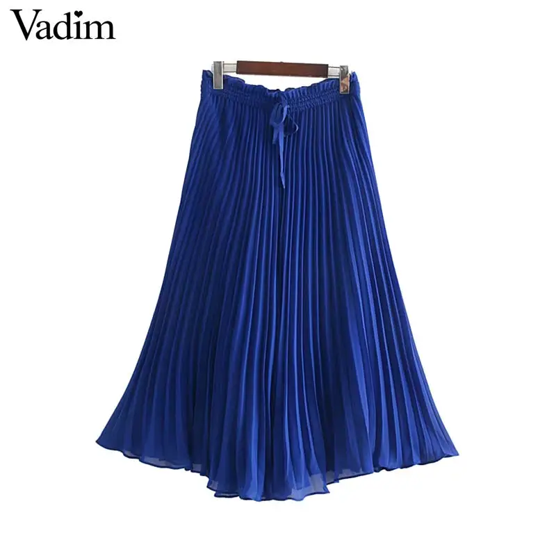Женское элегантное платье vadim из шифона синего цвета Свободные Штаны эластичная