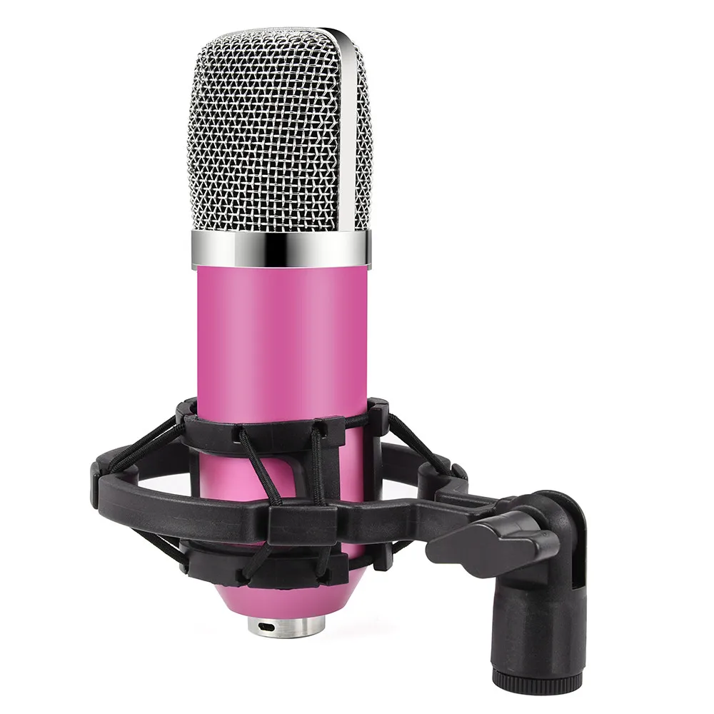 Эргономичный дизайн конденсаторный Pro аудио BM700 синий микрофон Sound Studio динамический микрофон+ подвес использовать в он-лайн чат, караоке - Цвет: Красный