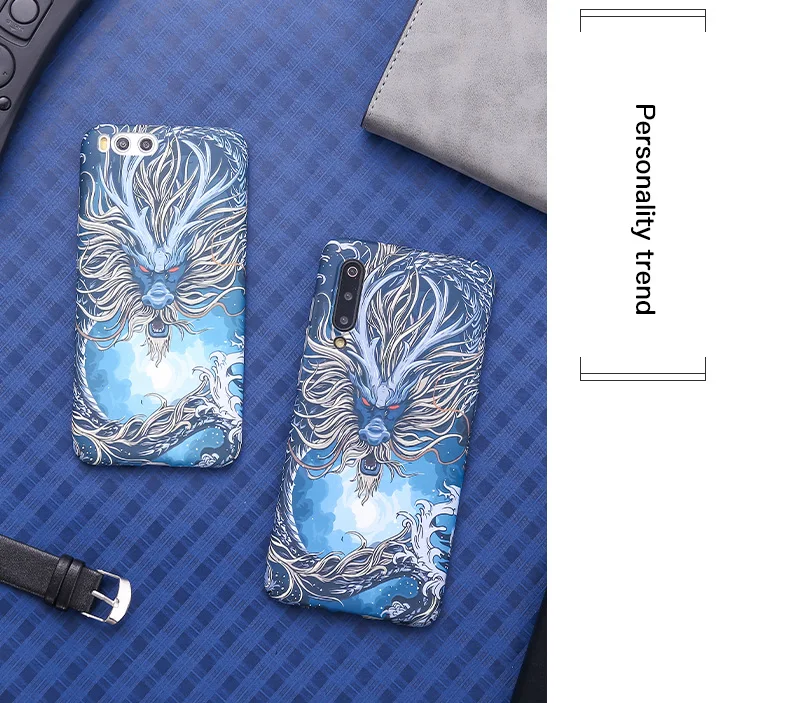 Жесткий чехол Edo для XIAOMI MI9 MI9SE MI8 MI8SE MI8LITE MIX3 MIX2S MI6 A2 с восточным морским драконом