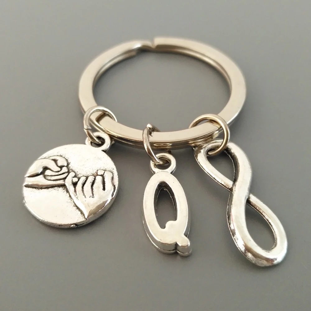 Подарочный Брелок BBF бесконечность Keychian обещание Pinky Keysholder опционально 26 дюймов