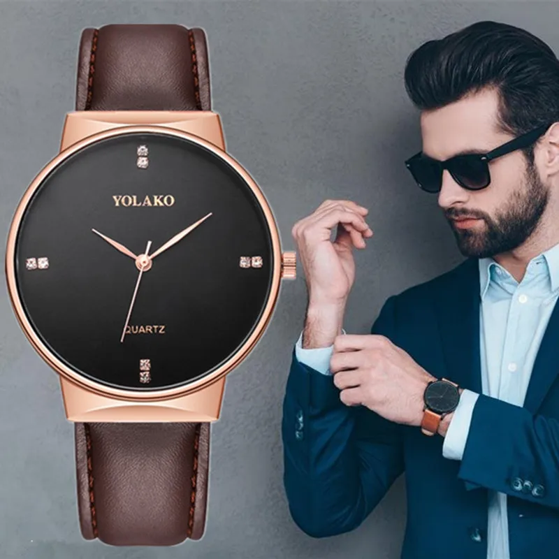 2020 мужские часы Топ бренд класса люкс водонепроницаемые кварцевые бизнес Geniune