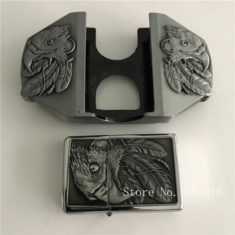 Розничная продажа новый стиль высокое качество 3D серебряный Орел зажигалка