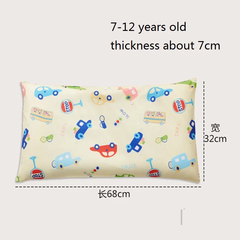 C 68x32cm 4 цвета мультфильм хлопок детские подушки мягкие моющиеся ребенок спальный подголовник удлинить прямоугольник подушка для малыша портативный подголовник - Цвет: C 68x32cm