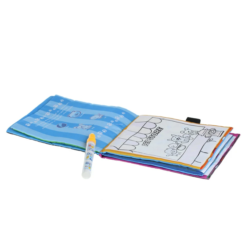 Новая детская Волшебная книга для рисования водой с ручкой животных | Игрушки и